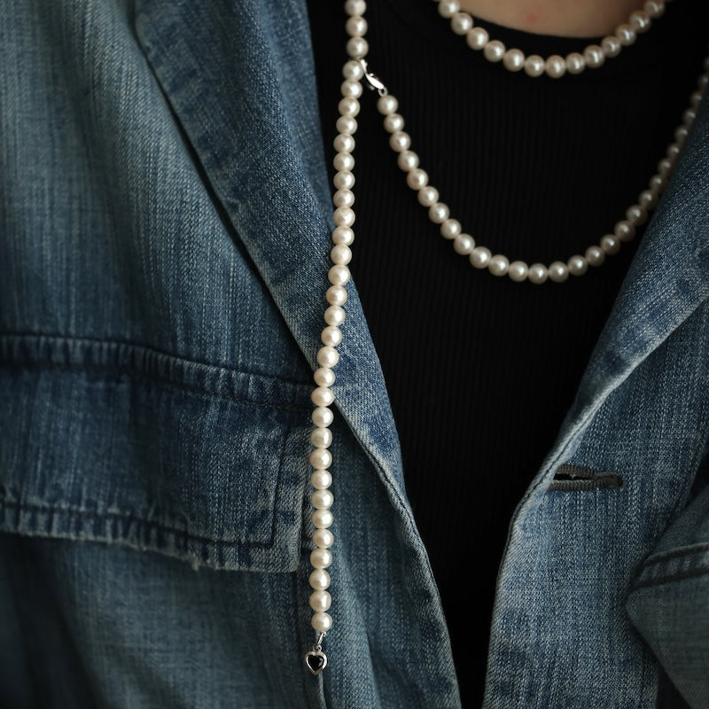 ロープパールネックレス(necklace281-5mm)