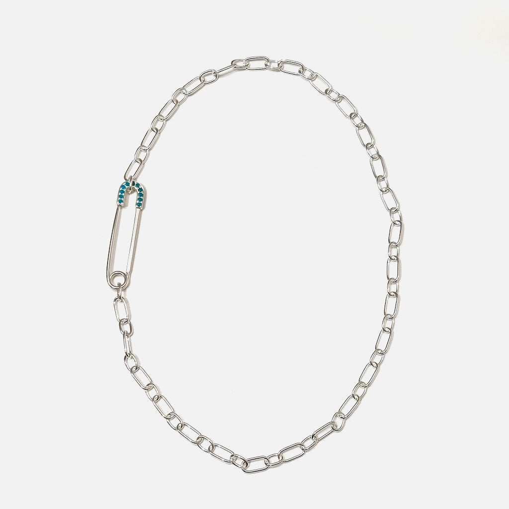 SILVER925 SAFETY PIN チェーンネックレス