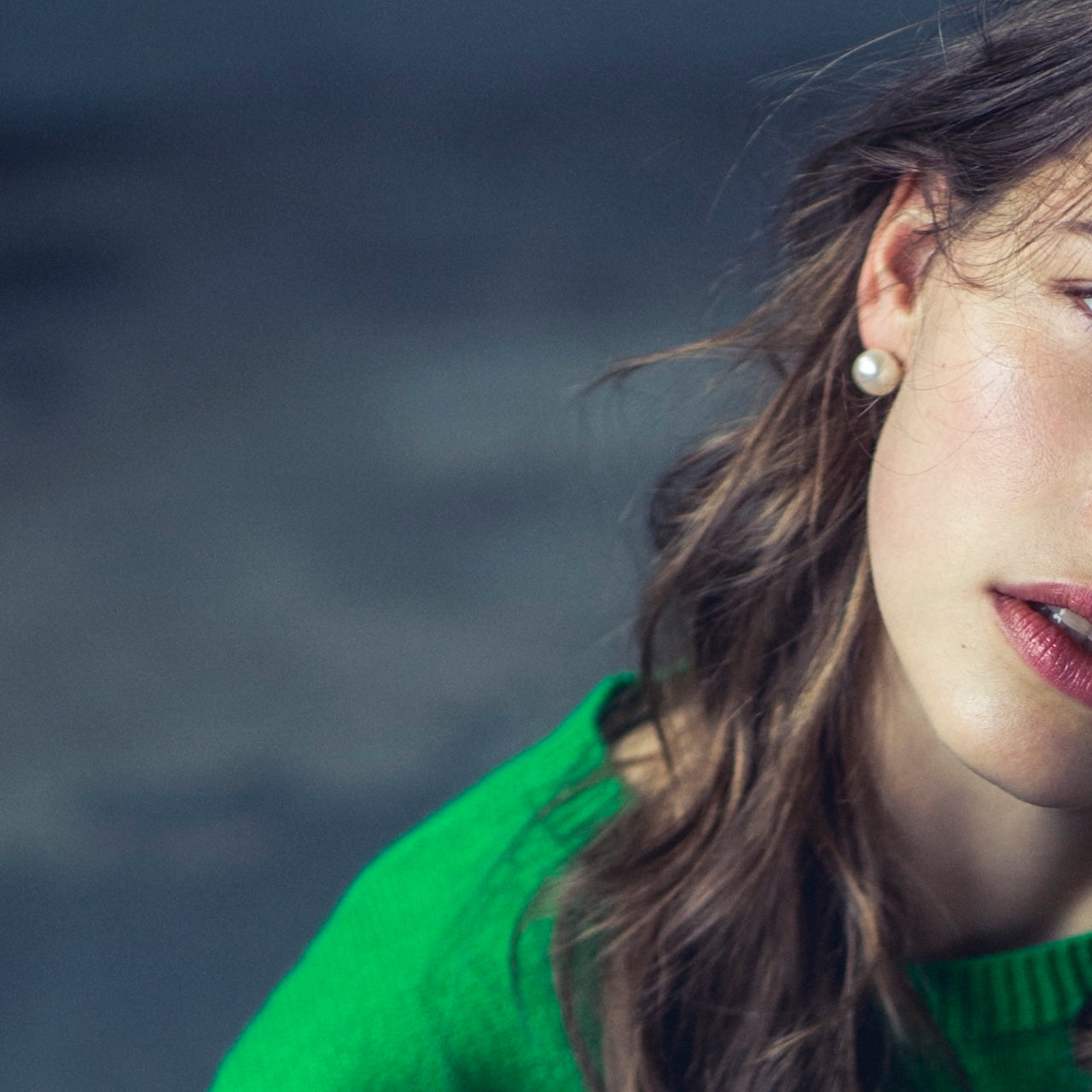 大粒パールピアス