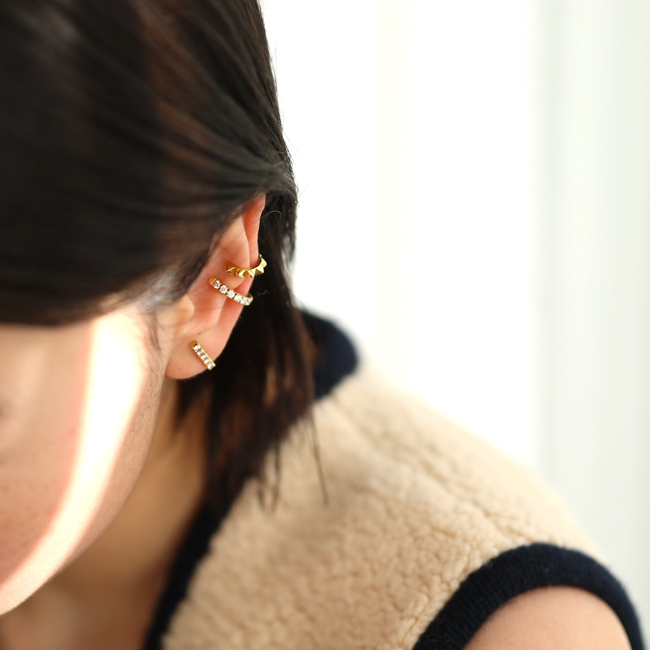 スタッズ イヤーカフ