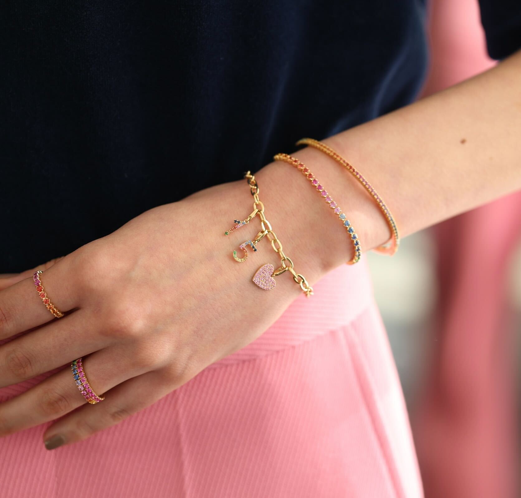 レインボー フルエタニティリング