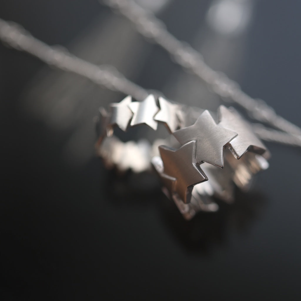 SILVER925 スターエタニティリング(ワイド)