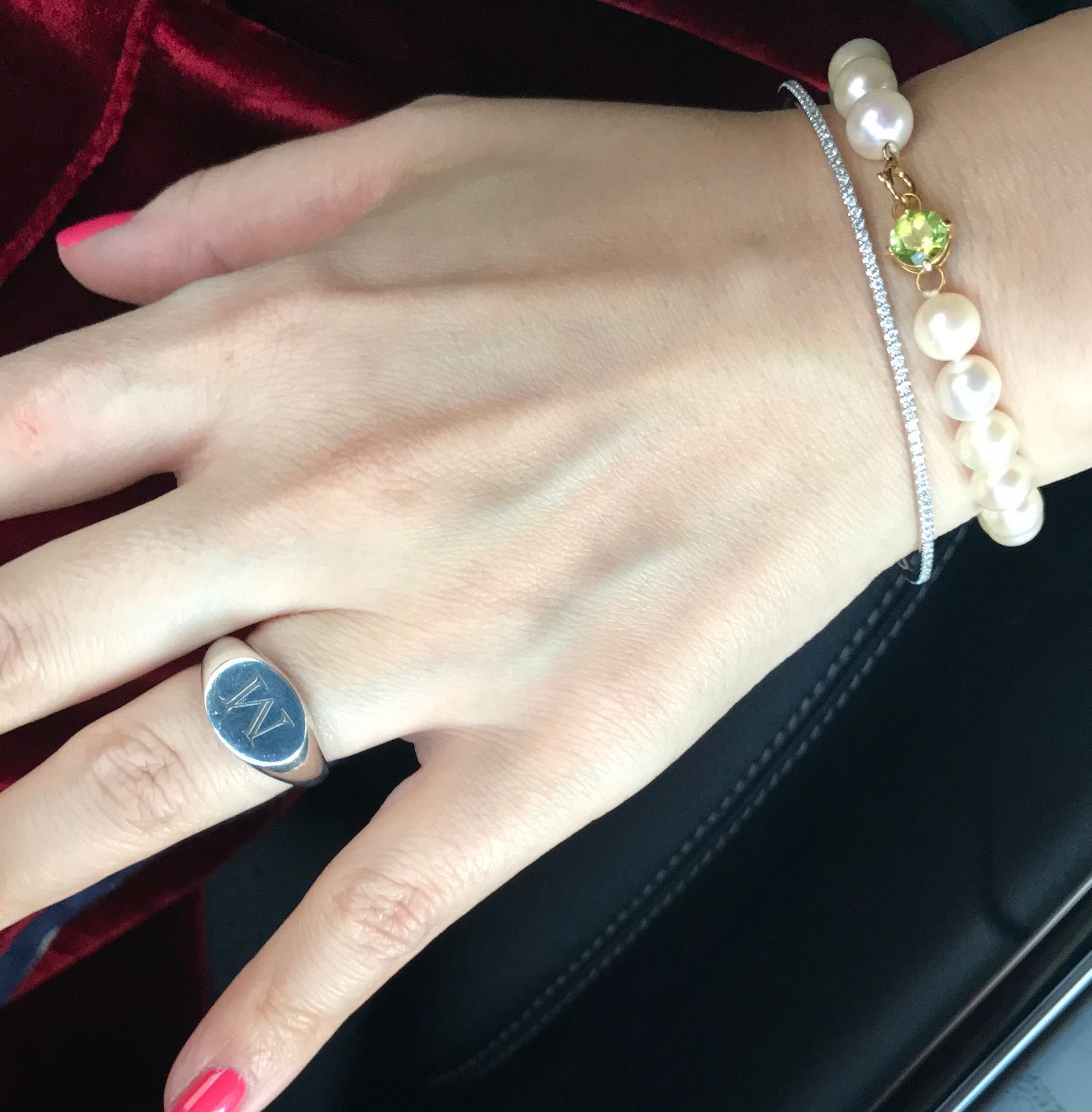 SILVER925 イニシャルシグネットリング