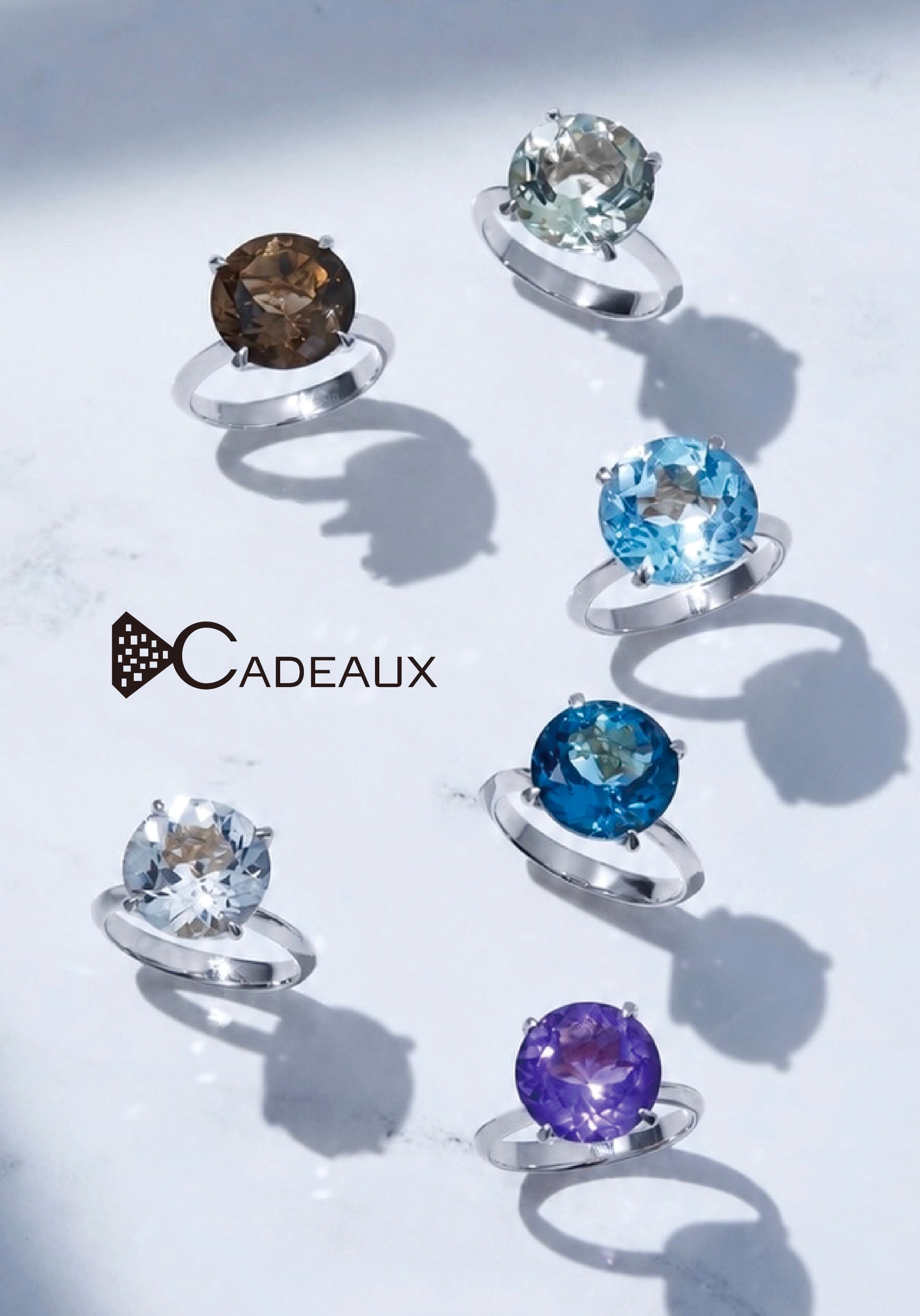 SILVER925 12mm Round Color Stone Ring