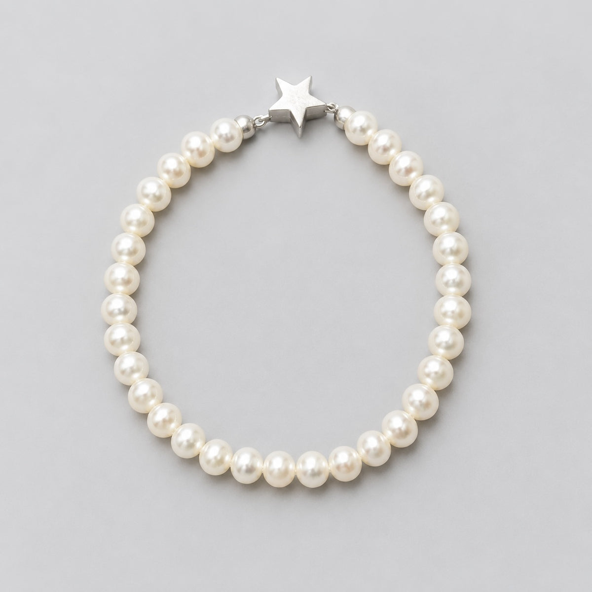 SILVER925 星クラスプパールブレスレット（bracelet171）