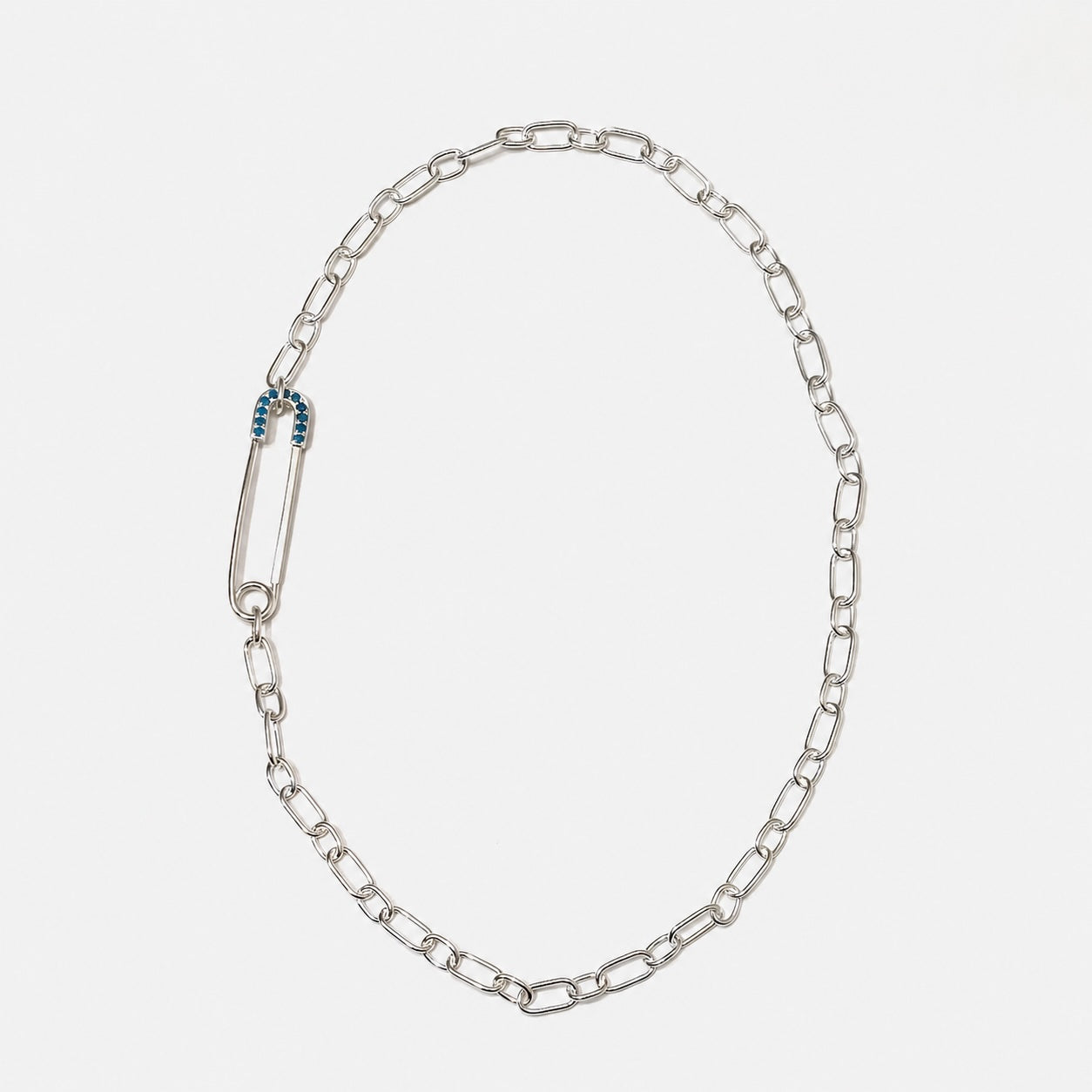 SILVER925 SAFETY PIN チェーンネックレス