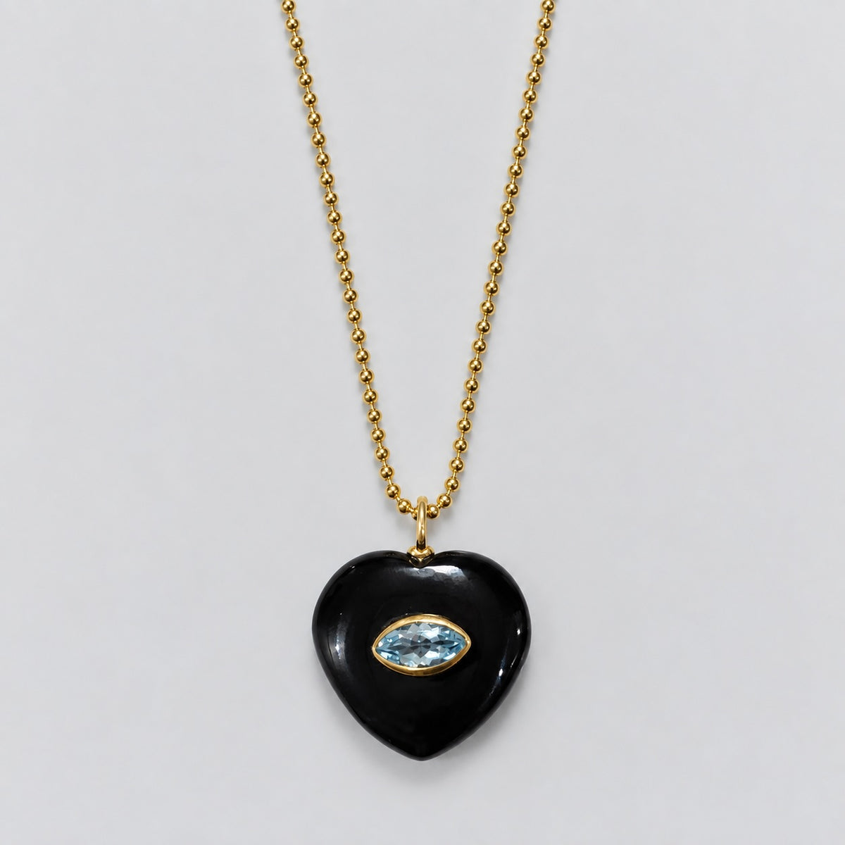 SILVER925 Inlay Necklace Heart（necklace293-SVG）
