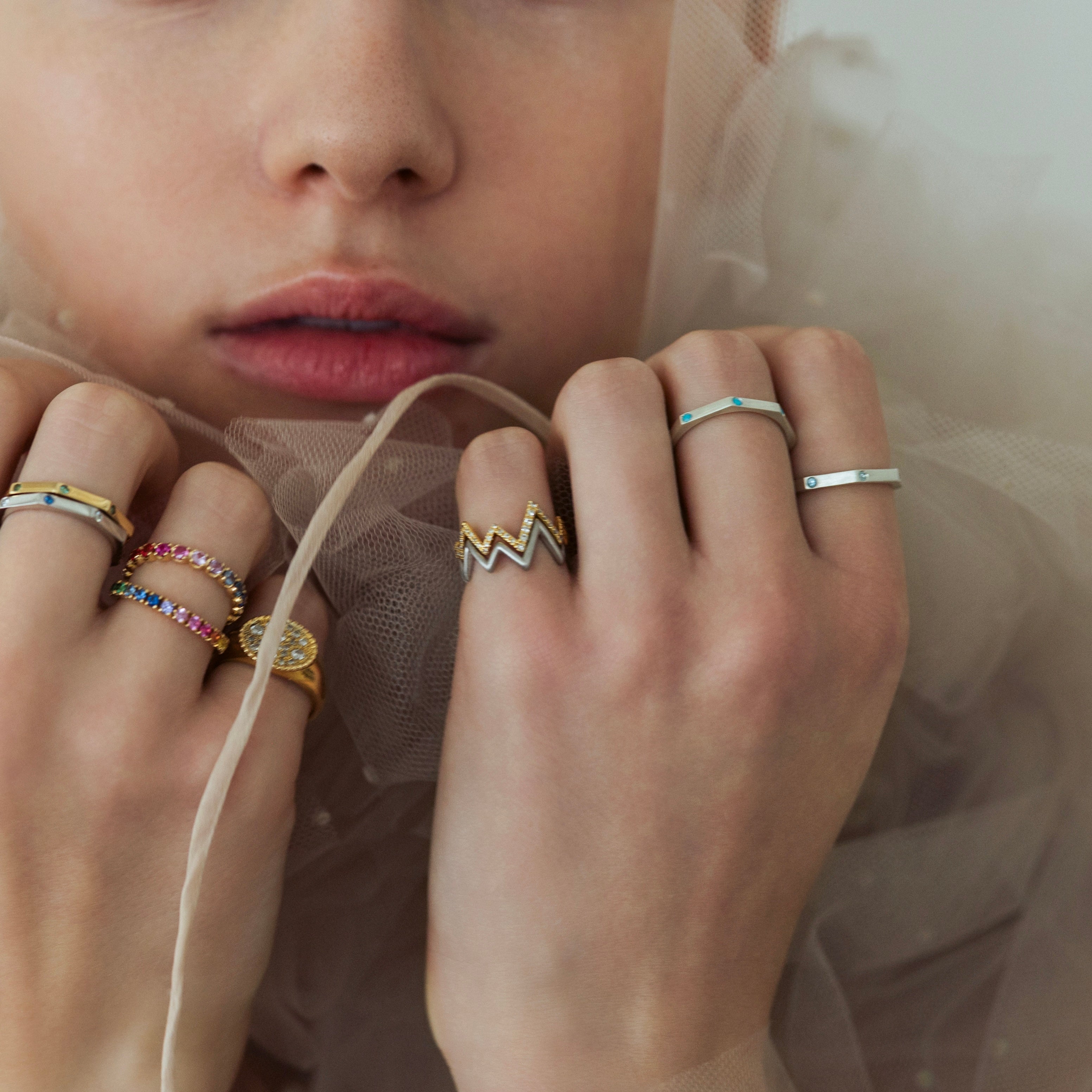 SILVER925 ギザギザリング